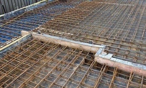 Slab reinforcement ready for inspection